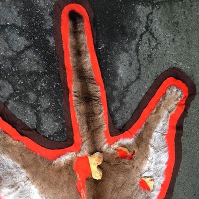#126 - Vintage Cougar Pelt Rug on Felt