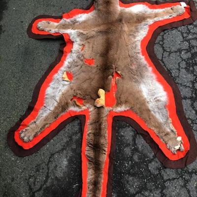 #126 - Vintage Cougar Pelt Rug on Felt
