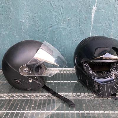 #30 - Pair of Black Motorcycle Helmets