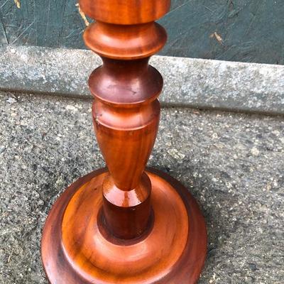 #128 - Two Handmade Wood Pipe Stands and Ashtrays 