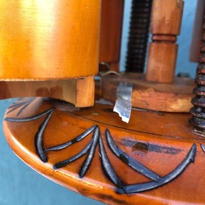 #128 - Two Handmade Wood Pipe Stands and Ashtrays 