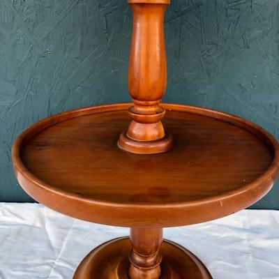 #128 - Two Handmade Wood Pipe Stands and Ashtrays 