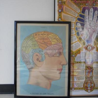 Lot 602 - 5 pc. Palmistry Themed Posters & Sgns