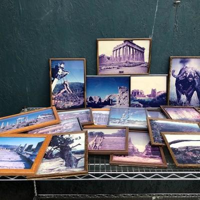#130 - Collection of Vintage Framed Travel Photos 