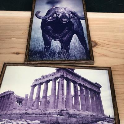 #130 - Collection of Vintage Framed Travel Photos 
