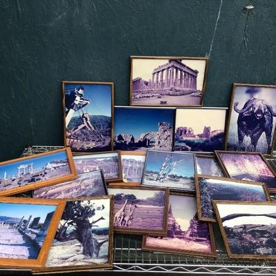 #130 - Collection of Vintage Framed Travel Photos 