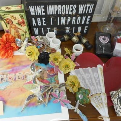 Lot 612 - Misc. Wine Goodies, Signs & more