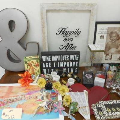 Lot 612 - Misc. Wine Goodies, Signs & more