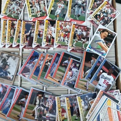 #63 - Large Collection of Football and Baseball Cards and Mariners Baseball Bat