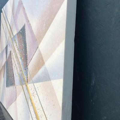 #131 - Large Mixed Media hollywood regency Art Piece by Collins