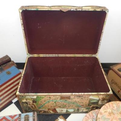 Lot 620 - 9 Faux Travel Cases & Hat Boxes