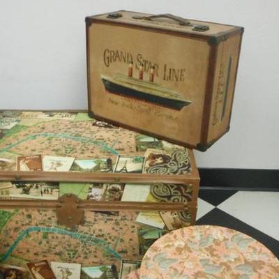 Lot 620 - 9 Faux Travel Cases & Hat Boxes