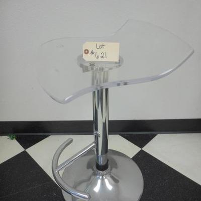 Lot 621 - Lucite & Chrome Stool