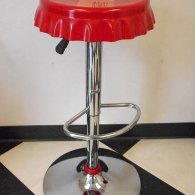Lot 622 - Adjustable Red Bottle Cap Stool