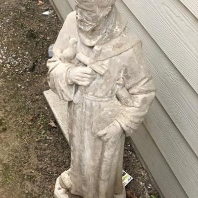 Lrg. Saint Garden Statue Cement