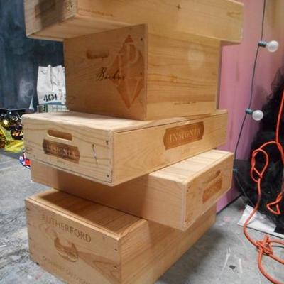 Lot 625 - Numerous Wooden Wine Boxes