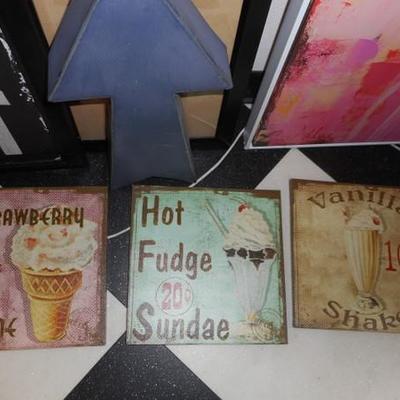 Lot 627 - Lot of Various Pictures/Signs