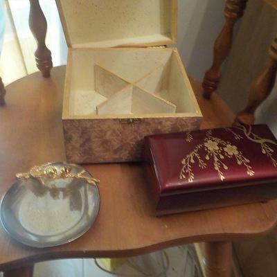 Trinket Boxes and unique candy dish.