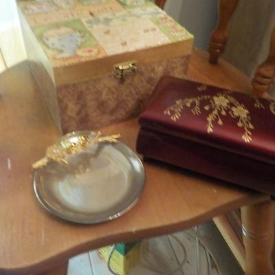Trinket Boxes and unique candy dish.