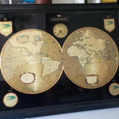 MARTELL W/CLOCK WORLD DESIGN ART WORK.