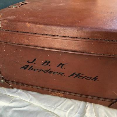 #23 - Vintage Leather Suitcase and Backpack Frame