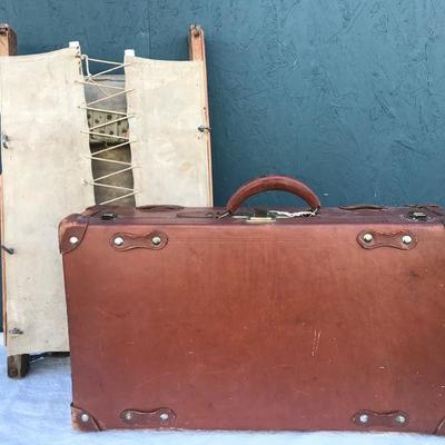 #23 - Vintage Leather Suitcase and Backpack Frame