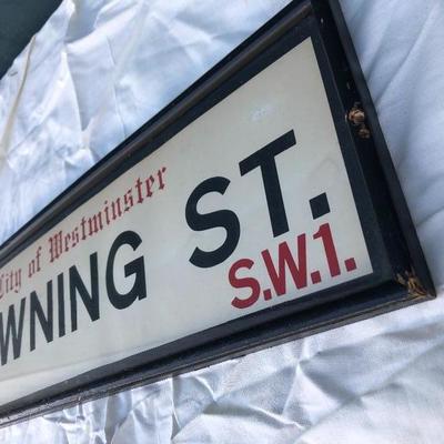 #81 - Antique City of London Framed Street Sign Art