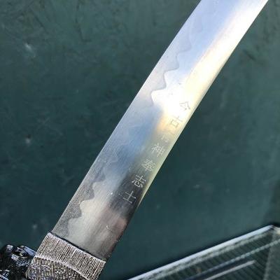 #40 - Set of Three Katana Swords w/ Stand