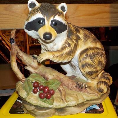 "Vintage Lefton China "Raccoon" Hand painted.