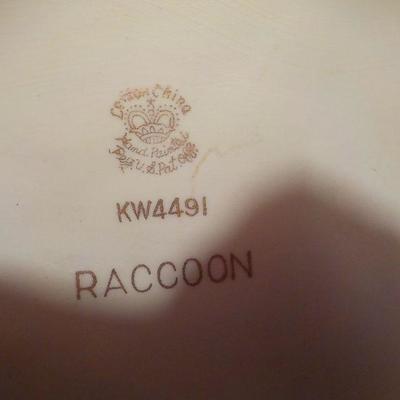 "Vintage Lefton China "Raccoon" Hand painted.
