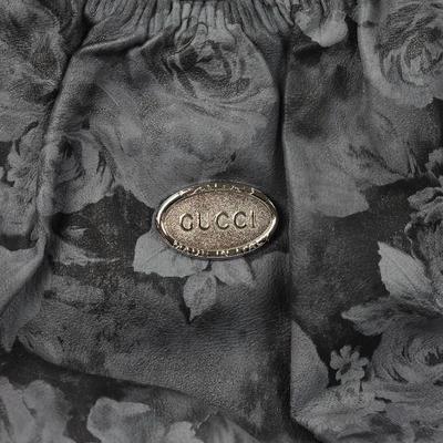 Gucci Inspired Black & Gray Rose Purse