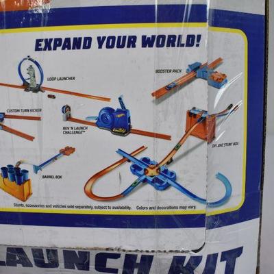 Hot Wheels Track Builder Vertical Launch Kit w/ 3-Configurations. Open, Complete