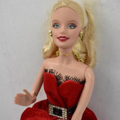 Vintage 2007 Holiday Barbie. Marker on legs.