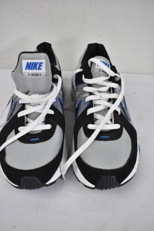 Nike T-Run 5 Shoes, Size 6Y, Great Condition! Blue/Black/Gray/White |  EstateSales.org