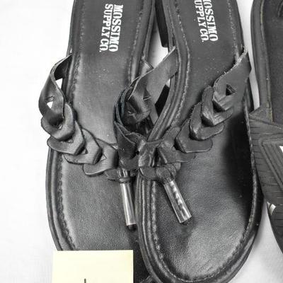 4 pairs of Shoes size 6: Tan, B&W, Black, Black