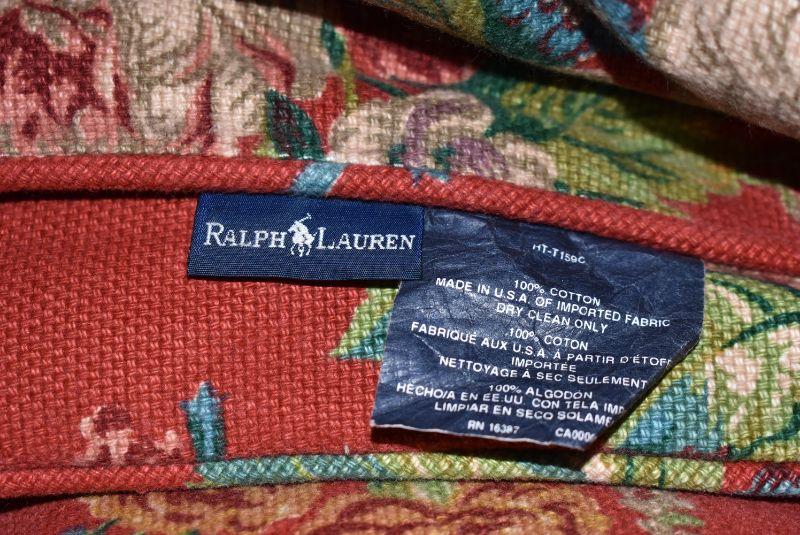 Ralph Lauren Bedding, 4 pc, Maroon Floral. King Comforter, Bed Skirt, &  Pillows | EstateSales.org