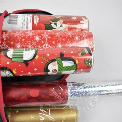 Wrapping Paper Organizer with New Wrapping Paper