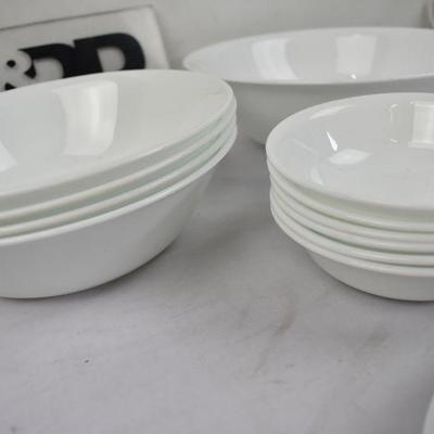 36 pc: Corelle by Corning White Dishes