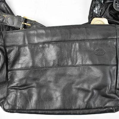5 pc Black Purses/Travel Bag