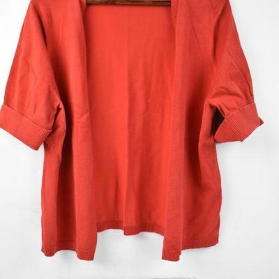 Liz CLaiborne Red Short Sleeve Cardigan size XL