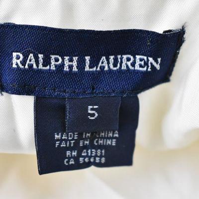 Ralph Lauren Formal Kids Dress size 5. Cream with Smocked Bodice