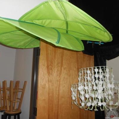 Lot 835 - 2 Large Fairy Leaves + 2 Multi Tiered Flower Mobiles