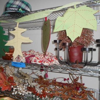 Lot 400 - Mixed Holiday Decor - St Paddys, Thanksgiving, Xmas + Metro Rack