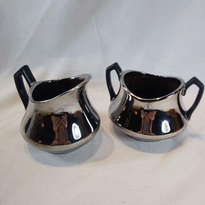 Mercury Silver Creamer and Sugar