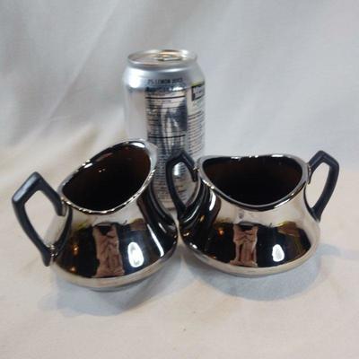 Mercury Silver Creamer and Sugar