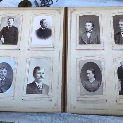 #39 - Three Victorian Photo Albums, Clock Parts, and Antique Bible