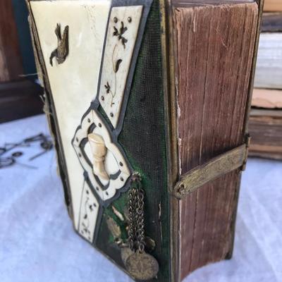 #39 - Three Victorian Photo Albums, Clock Parts, and Antique Bible