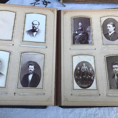#39 - Three Victorian Photo Albums, Clock Parts, and Antique Bible