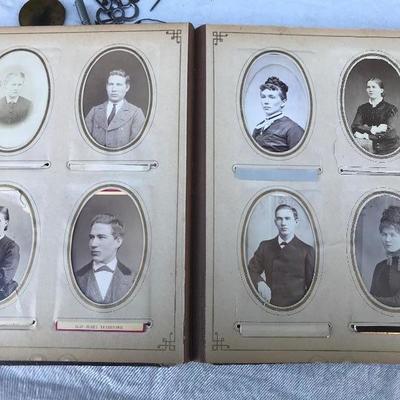 #39 - Three Victorian Photo Albums, Clock Parts, and Antique Bible