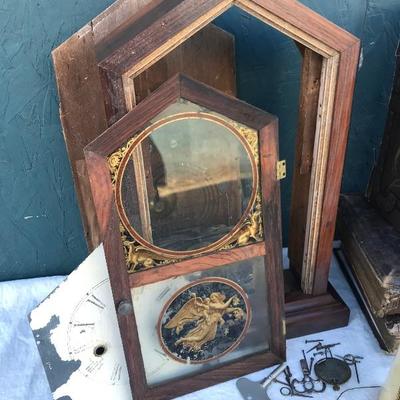 #39 - Three Victorian Photo Albums, Clock Parts, and Antique Bible